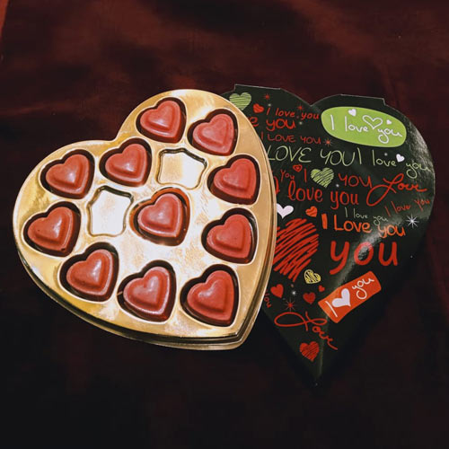 Yummy Strawberry Handmade Chocolate of Heart Shape