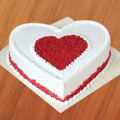 Fresh Baked Heart Shaped Love Cake