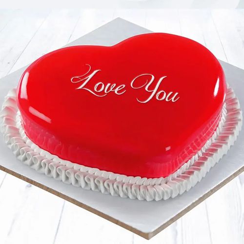 Remarkable Heart Shape Strawberry Cake Delight