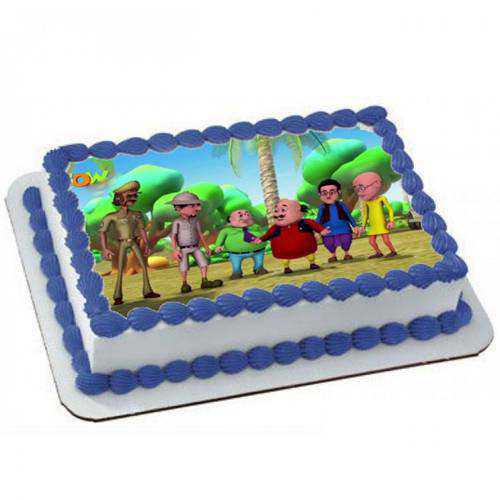 Delicious Motu Patlu Photo Cake for Kids