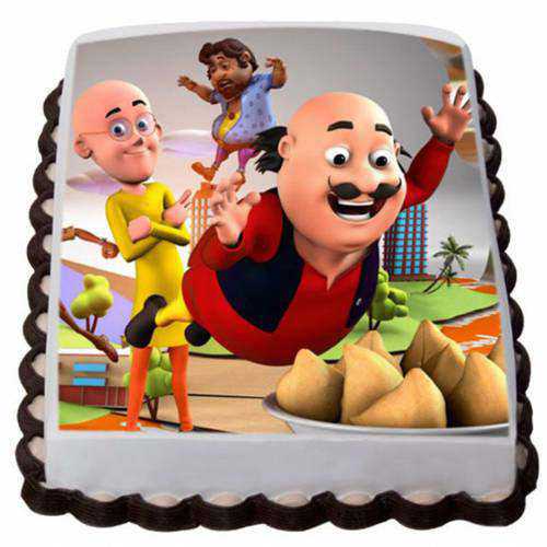 Delicious Motu Patlu Photo Cake