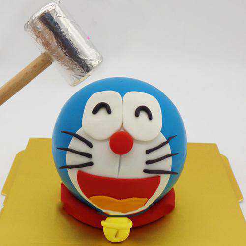 Blissful Doremon Smash Cake with Hammer for Kids