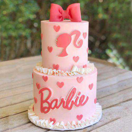 Indulgent Two Tier Barbie Cake for Little One