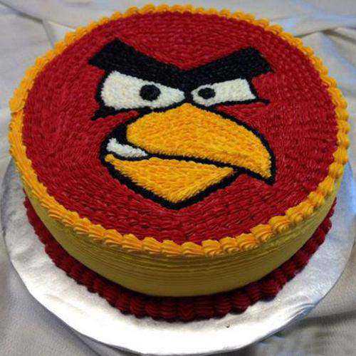 Lip Smacking Angry Bird Cake for Birthday