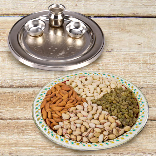 Aarti Thali with Assorted Dry Fruits