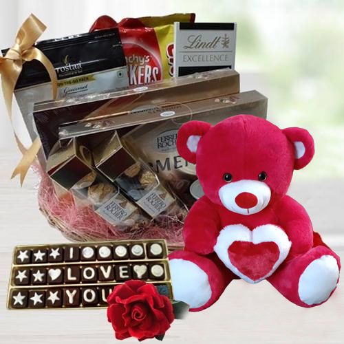 Charismatic Gourmet Gift Basket for Valentines Day