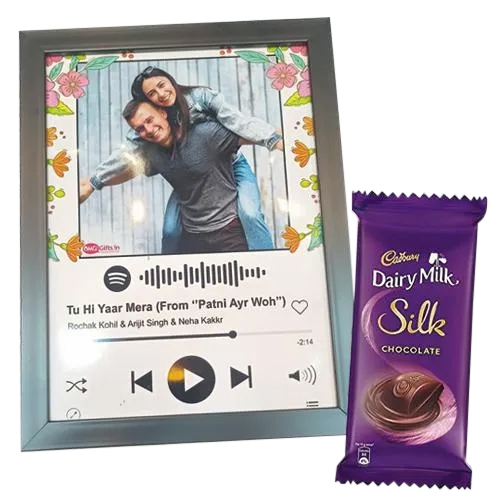 Amusing Personalized Music Photo Frame with Cadbury Silk
