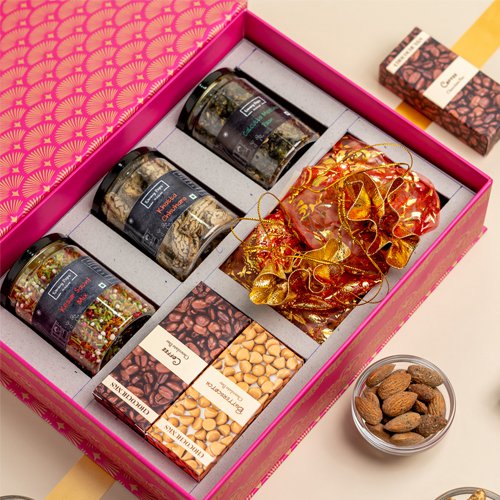 Joyful Hamper of Assorted Mukhwas with Chocolates N Dry Fruits