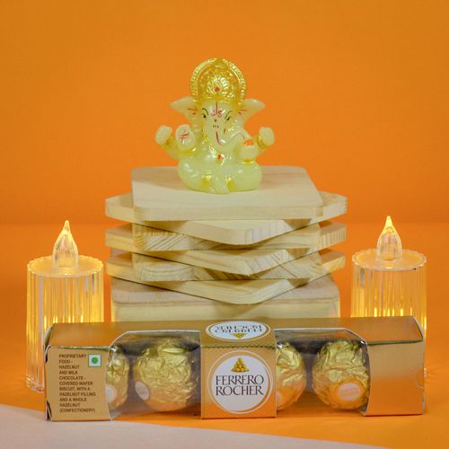 Enchanting Ganesh Idol N Assorted Gifts Hamper