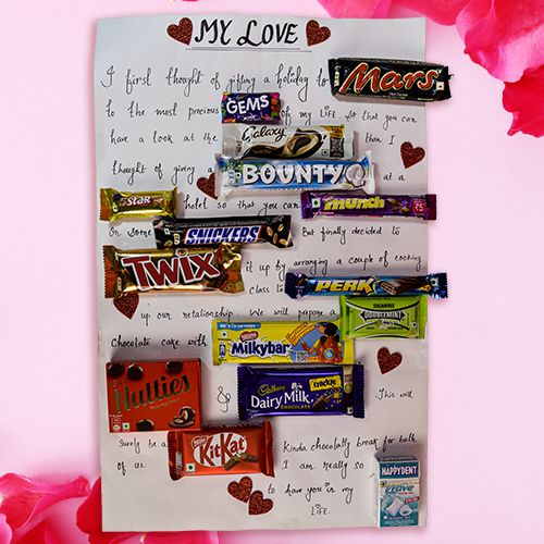 Outstanding My Love Chocolate Message Card