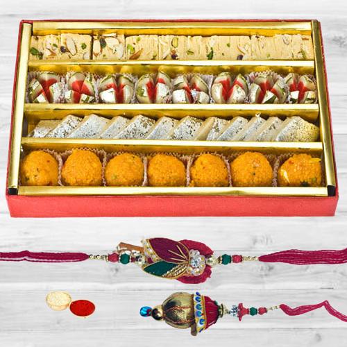 Bhaiya Bhabhi Rakhi with Assorted Sweets