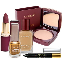 Stunning Compact Nail Polish Lipstick Foundation and Kajal from Lakme