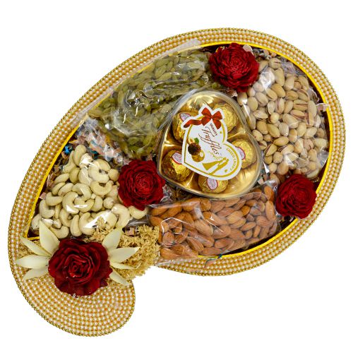 The Festive Edit Dry Fruit Pearl Chopra Tray