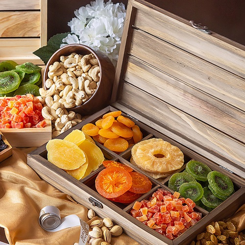 Tempting RawFruit Tropical Dry Fruits Lid Box