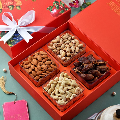 RawFruit Orange Gift Box of Exotic Dry Fruits