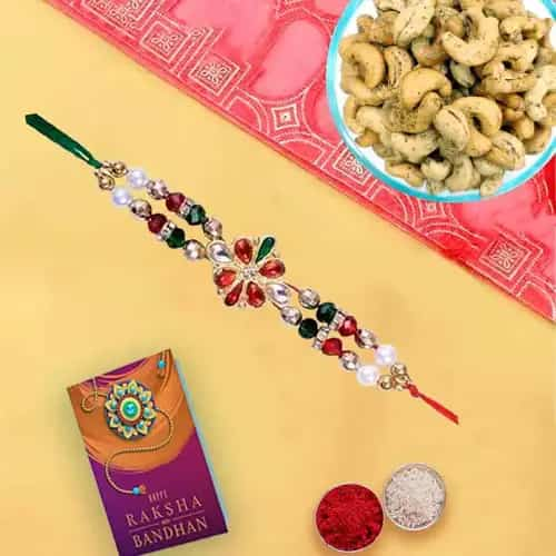 Cashews with Free Rakhi and Roli Tilak Chawal