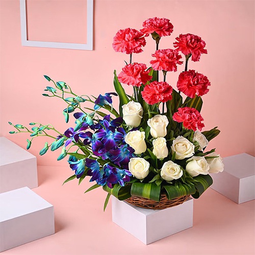 Amazing Mothers Day Special Mixed Flower Basket