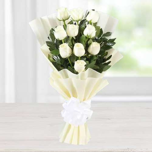 Beautiful White Roses Bunch