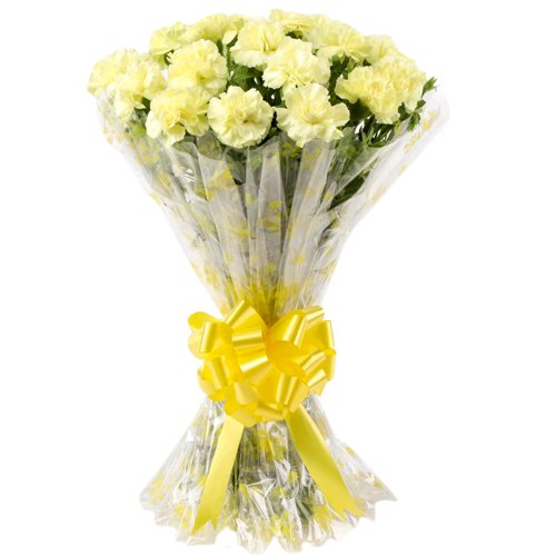 Lovely Bouquet of Yellow Carnations