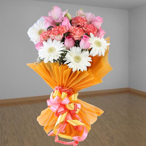 Brilliant Mixed Flowers Bouquet