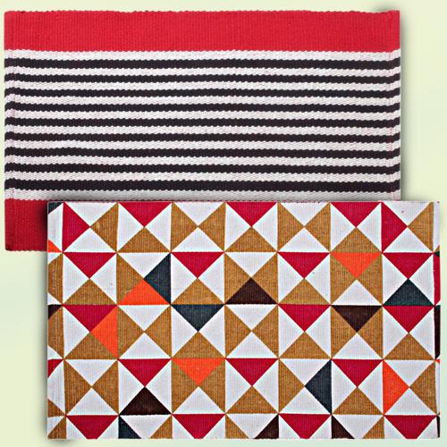 Lovely Set of 2 Modern Cotton Printed Rug