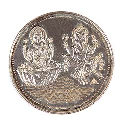 Exclusive Lakshmi Ganesh Silver Coin