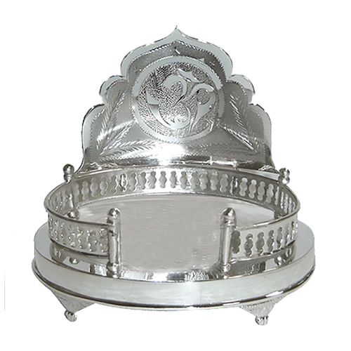 Wonderful Silver Plated Mandir Case