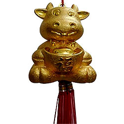 Amazing Gold Plated Feng Shui Happy Rabbit