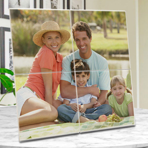 Stunning Personalized Photo 4 Tile Mural Frame