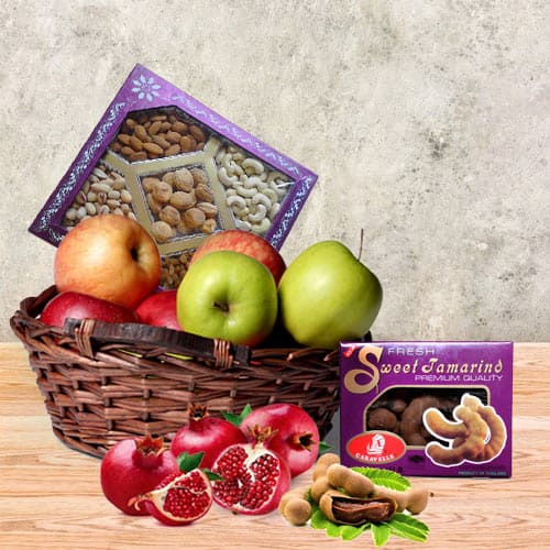 Tasty Fruit N Nut Gift Basket