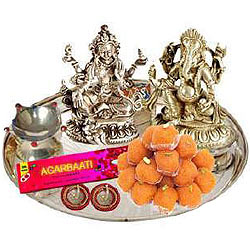 Silver Laxmi Puja Hamper