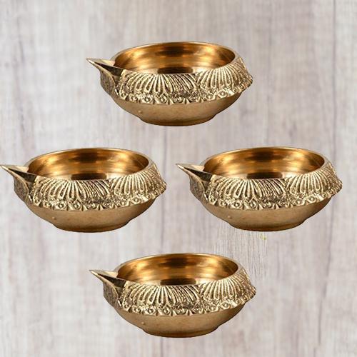 Wonderful Design Engraved Diya