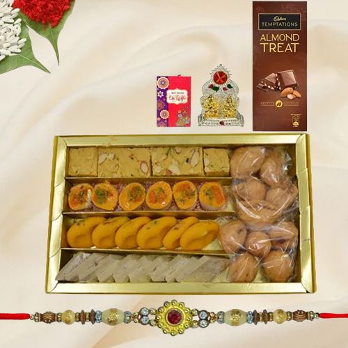 Ambrosial Sweets n Fancy Rakhi Combo