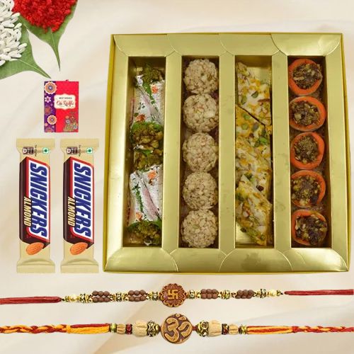 Sacred Duo - Auspicious Rakhi n Cashew Sweets