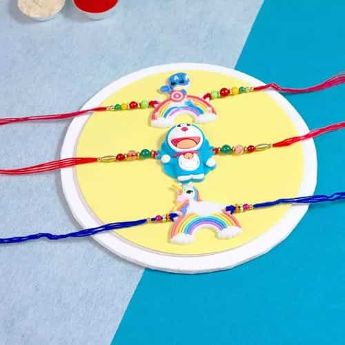 Three Kids Rakhi Set