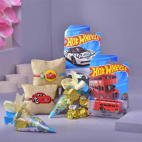 Amazing Kids Car Rakhi Hamper