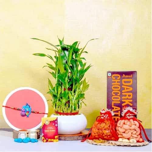 Nutty Choco Kids Rakhi N Lucky Bamboo