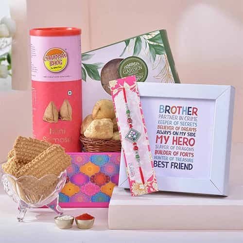 Beautiful Brother Frame Rakhi Hamper