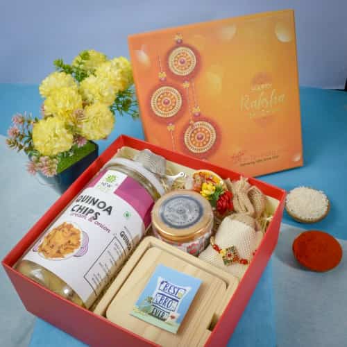 Stunning Rakhi n Healthy Hamper