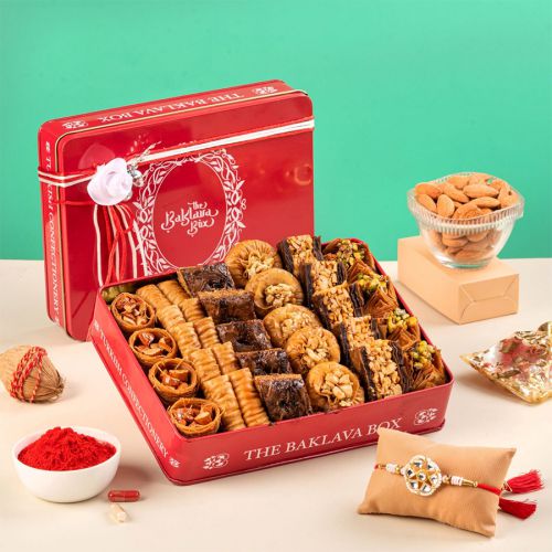 Sweet Traditions  Baklava  N  Rakhi Set