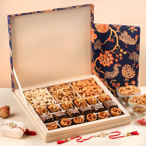 Luxurious Dry Fruits  N  Baklava Gift Box