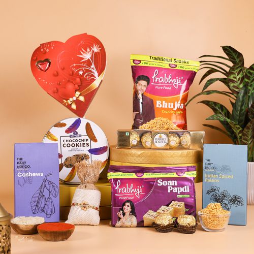 Designer Rakhi  N  Treats Gift Pack