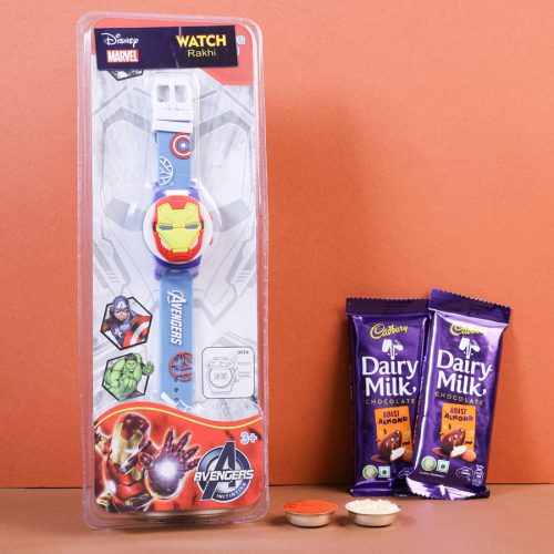 Ironman Rakhi with Chocolate Delight