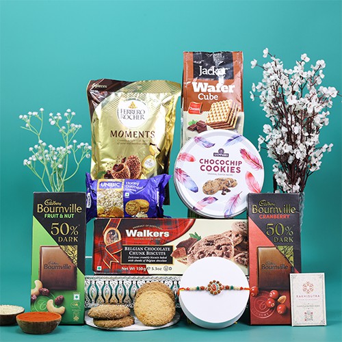 OM Rakhi Love with Chocolate Indulgence