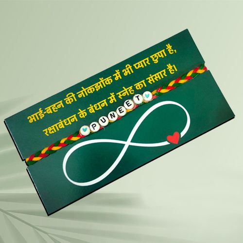 Stunning Personalized Dhaga Rakhi Gift