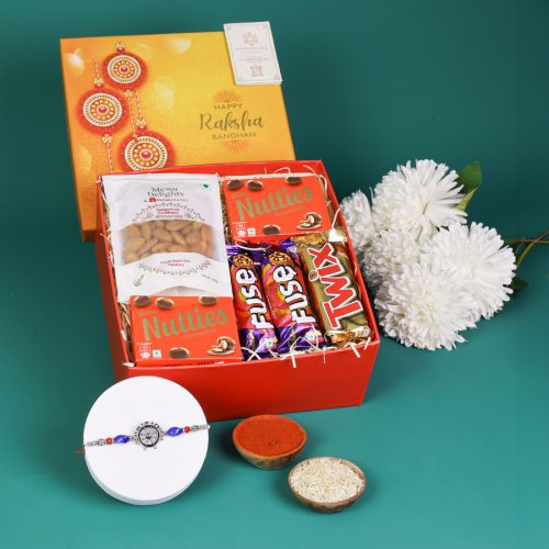 Fun Rakhi n Delightful Snack Box