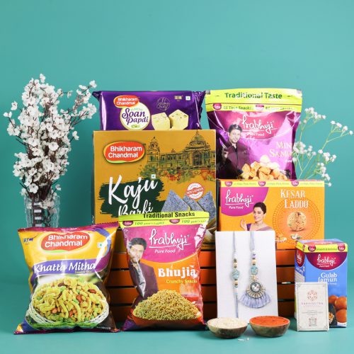Festive Bhaiya Bhabhi Rakhi n Treats Hamper