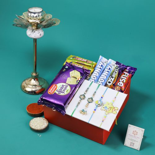 Cheerful Family Rakhi Treat Box