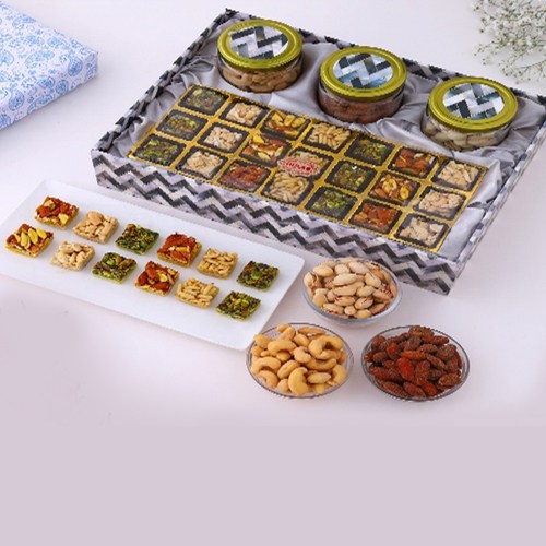 Yummy Assorted Mithai N Nuts Gift Box