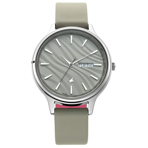 Elegant  Ruffles Grey Dial Womens Watch